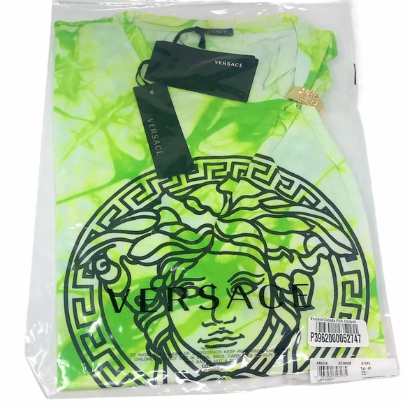 Brand New Versace Tie-Dye Medusa T-Shirt - Picture 3 of 8